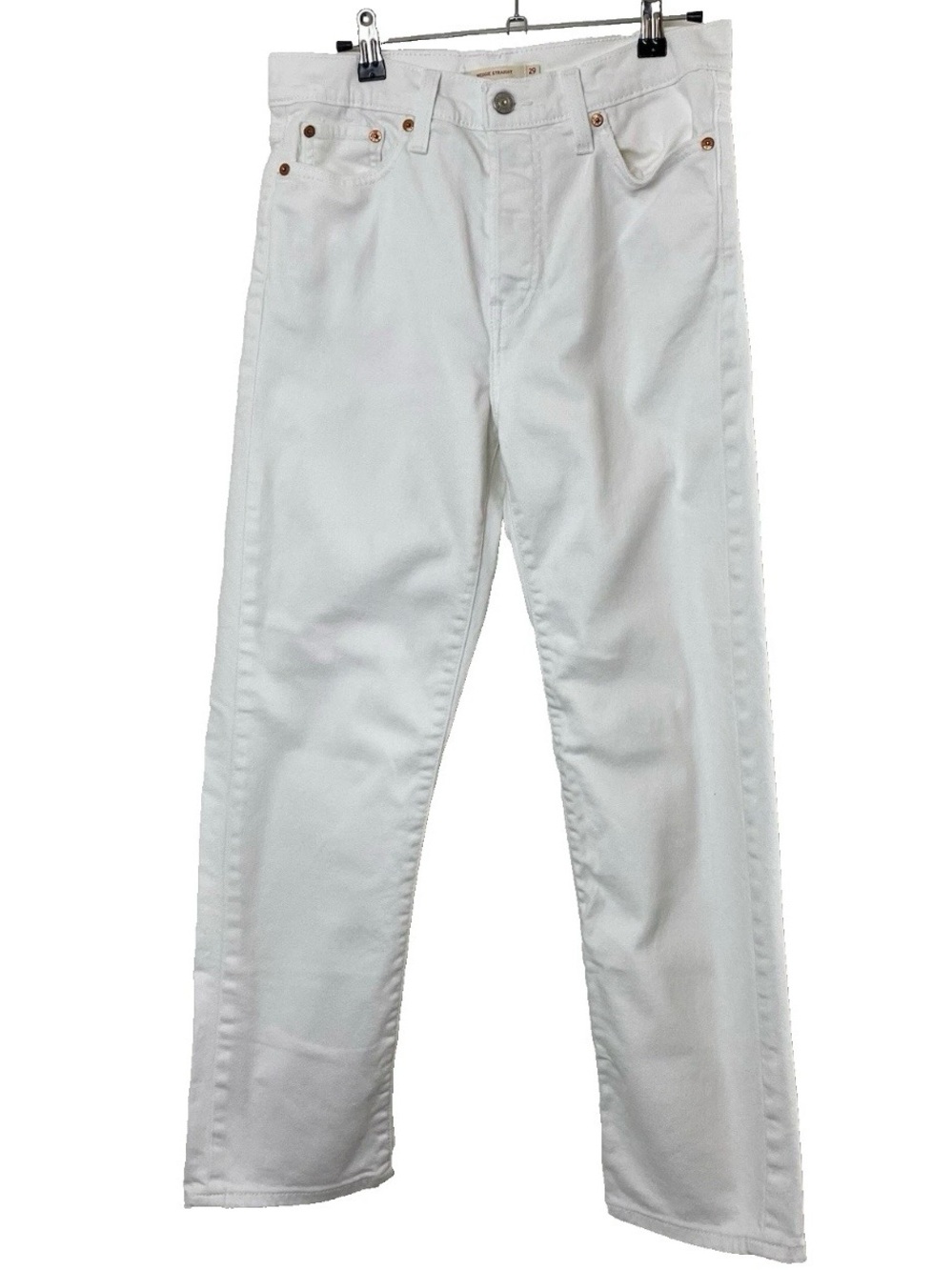 Levi's Wedgie Straight White Denim Jeans -  29